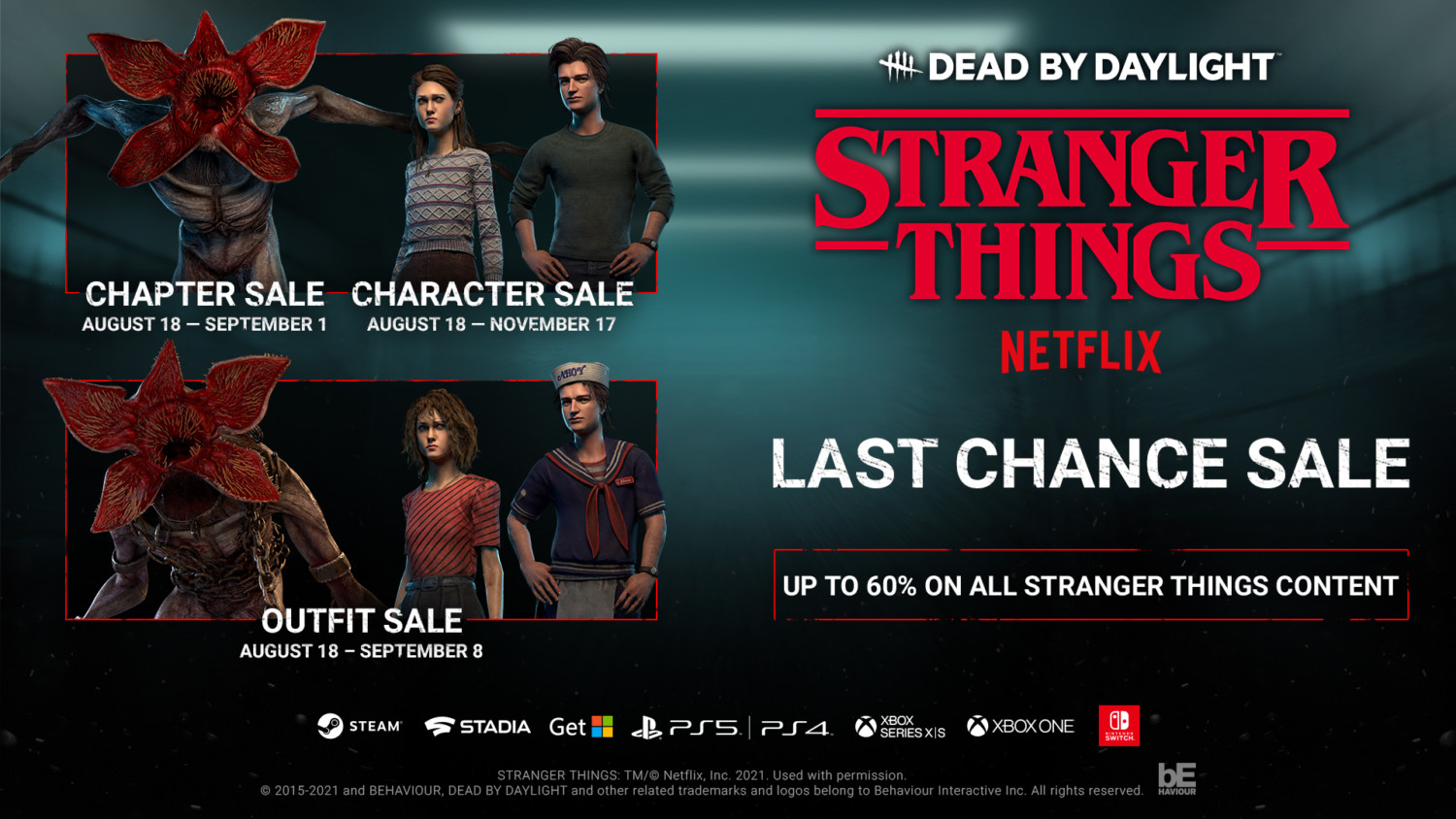 Dead By Daylight Stranger Things Collab Will No Longer Be Purchasable This  November, Next Collab Teased – NintendoSoup